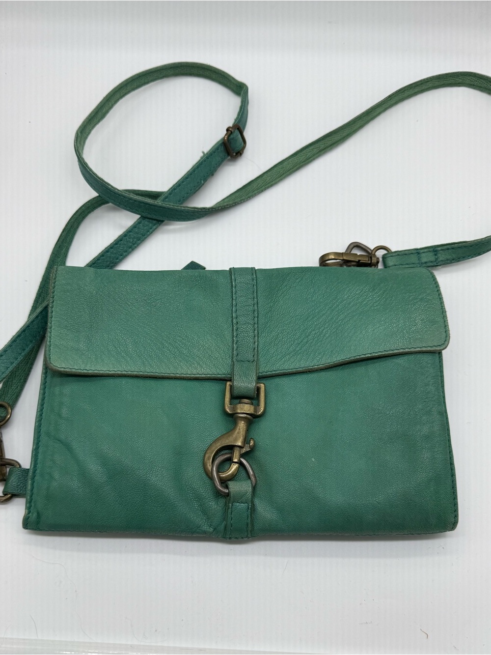 Free People Jetsetter Jade Leather Crossbody